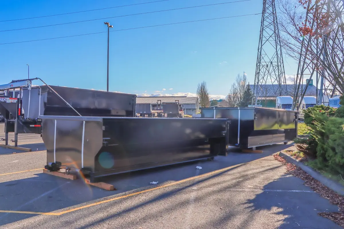 Roll-off dumpster ready for waste disposal at job site for Construction Dumpster Rental in Altamonte Springs